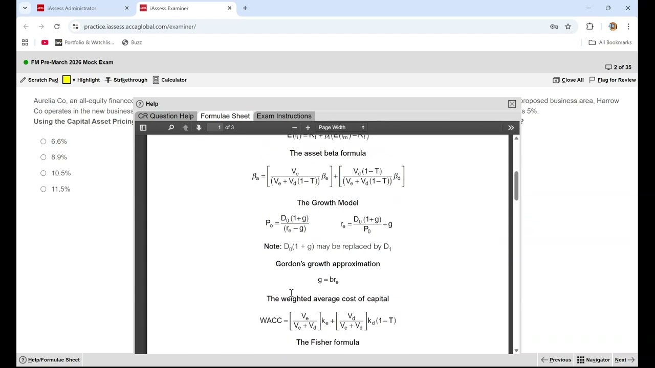 ACCA FM Pre March 26 Mock Debrief | Section A | Tushita Gupta ACCA Affiliate