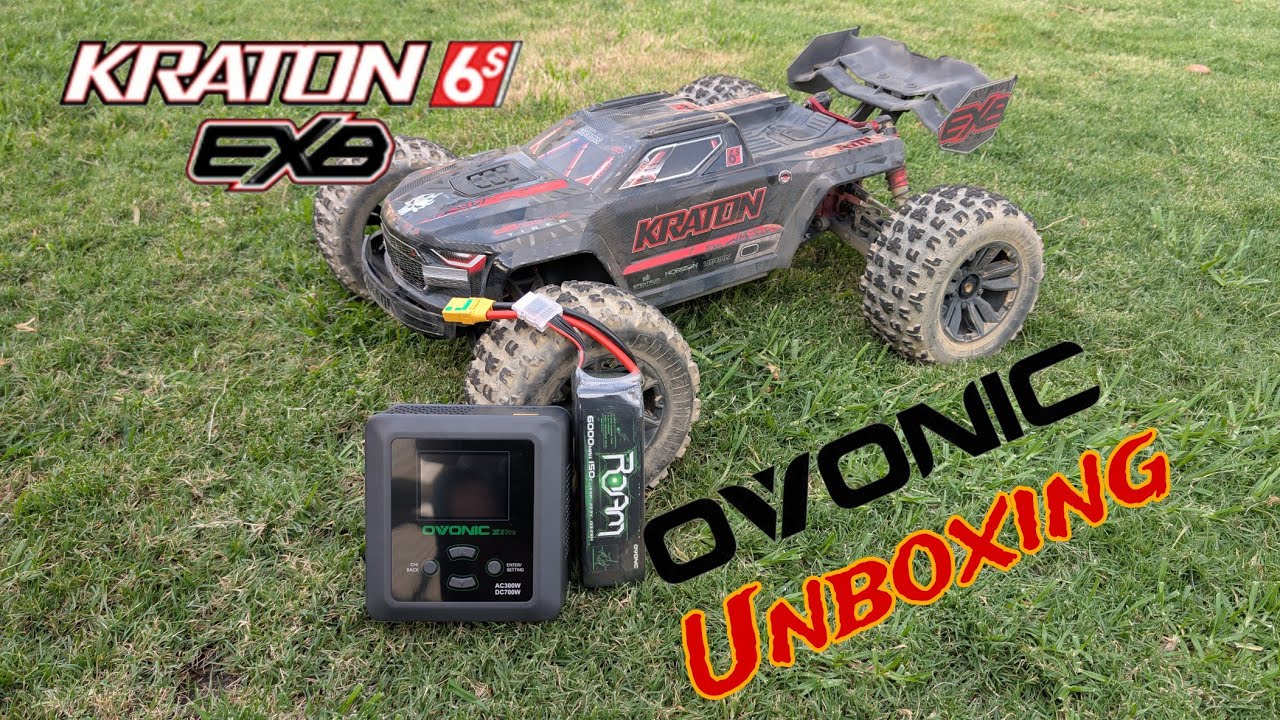 Ovonic X1 Pro Dual Charger and 6s Roam Lipo unboxing and bashing with the Arrma Kraton 6s EXB V3