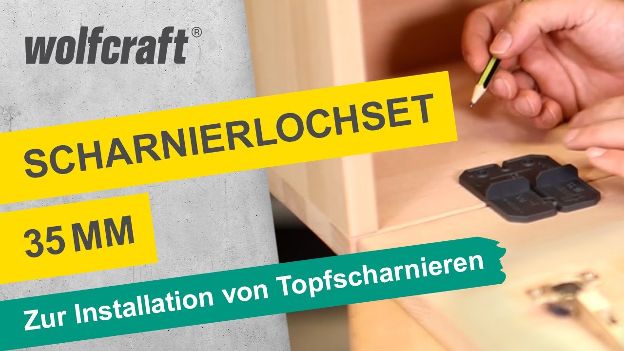Scharnierloch-Set: Zur einfachen Installation von Topfscharnieren | wolfcraft