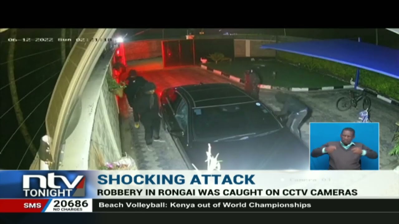 Armed robbers captured on CCTV raiding a home in Ongata Rongai
