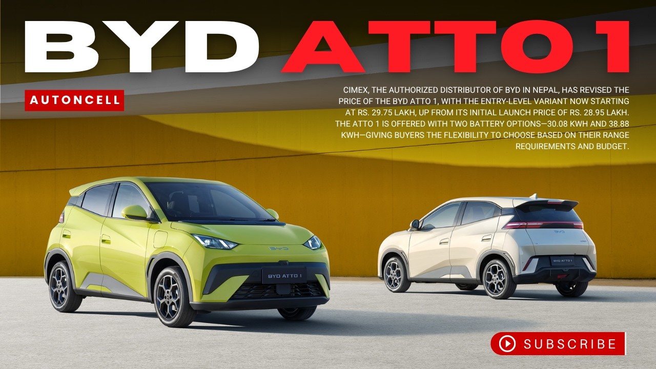 BYD Atto 1 Price in Nepal 2026 | Most Affordable BYD EV Now Starts at NPR 29.75 Lakh