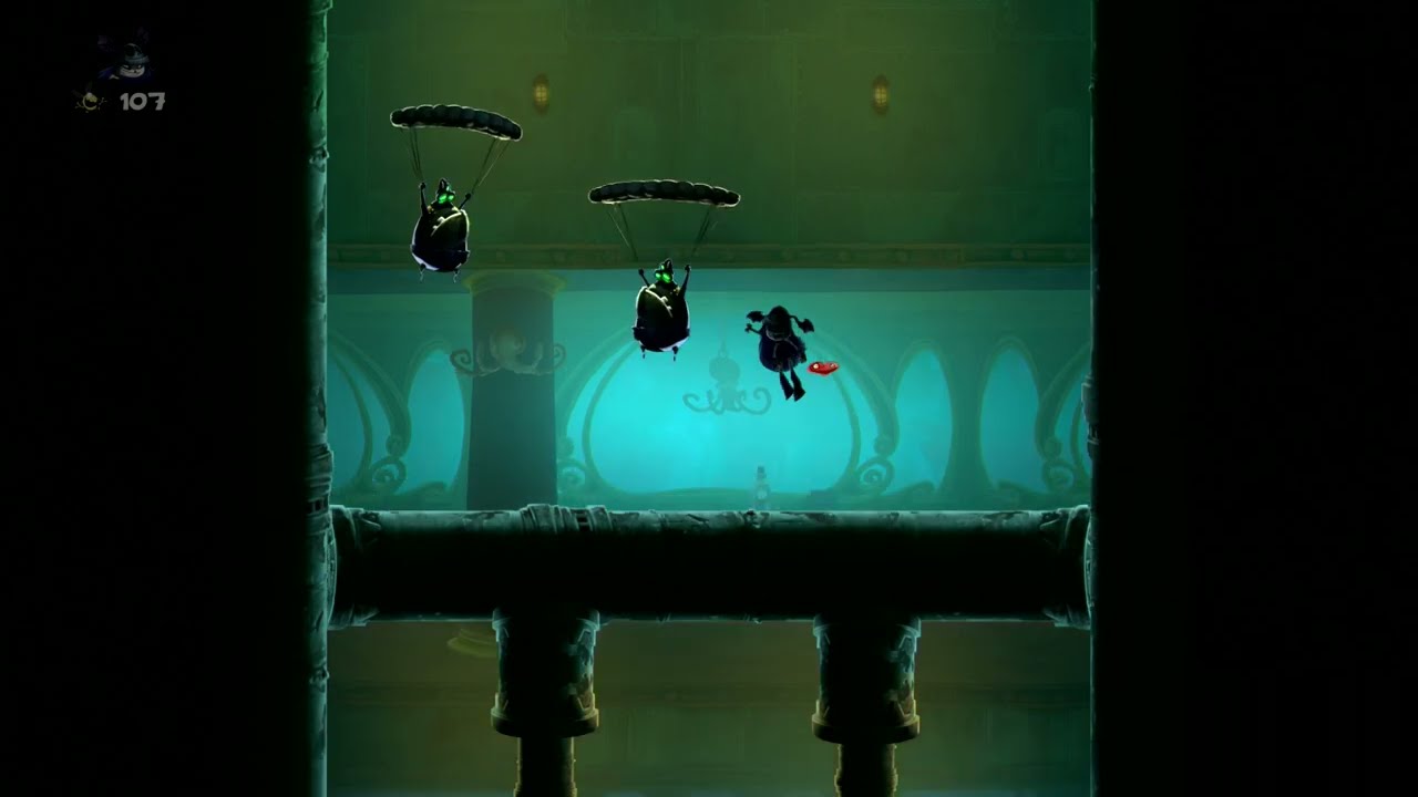 Rayman Legends PS3 Gameplay 51 20000 Lums Under the Sea Elevator Ambush