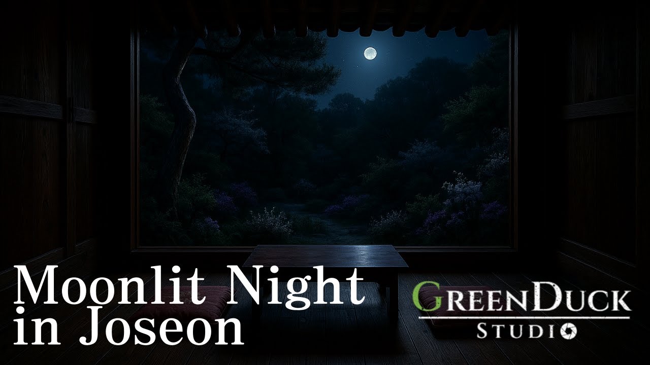 🌕 Moonlit Night in Joseon | 12 Hours of Peaceful Wind & Insects Ambience