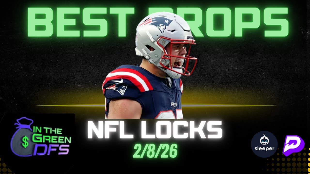 BEST NFL PROPS TODAY | BEST 5 BETS | SUNDAY 2/8/26 | SUPER BOWL 60 | BONUS BET 🔥