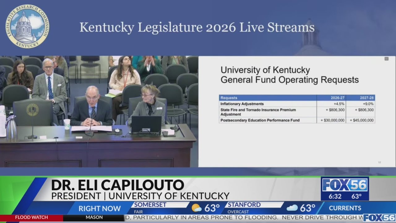 University of Kentucky president concerned by proposed education cuts in House budget