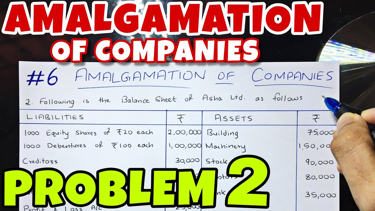 #6 Amalgamation of Companies - Problem 2 - By Saheb Academy - B.COM / BBA / CA INTER