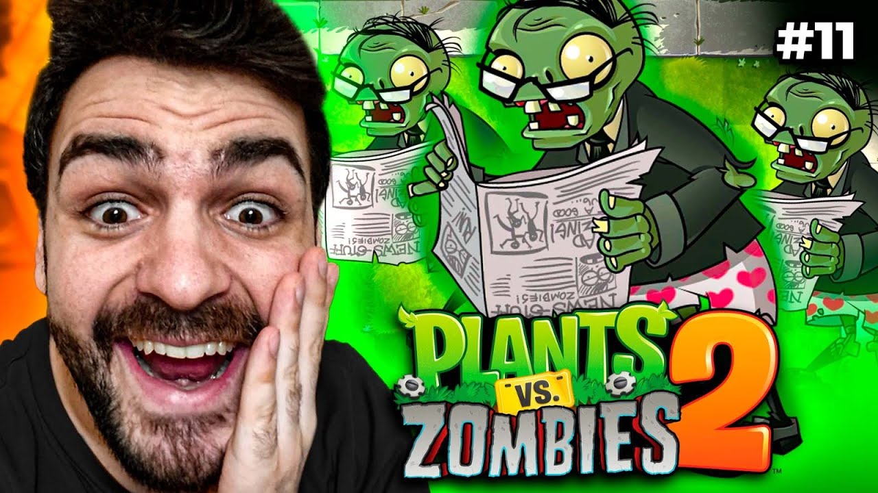 DÍA 11 CON EL ZOMBIE MAS ROTO DE PLANTAS VS ZOMBIES 2😱 | Tiempos Modernos Pvz 2