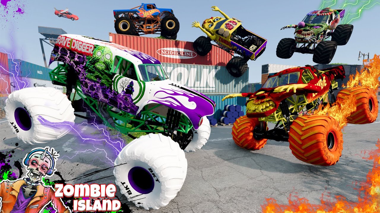 Monster Jam INSANE Zombie Island Adventure #52 | Гонки, фристайл и скоростные прыжки