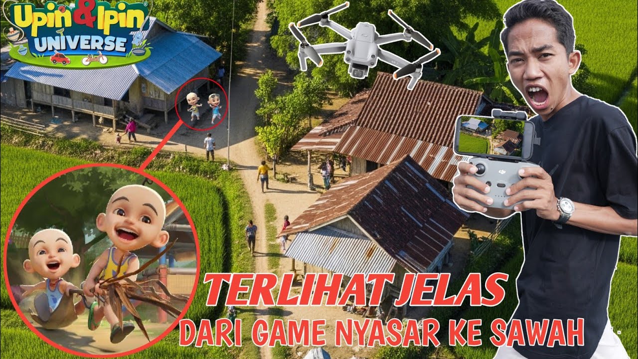 DRONE MEREKAM UPIN IPIN UNIVERSE ASLI BERKELIARAN DIDUNIA NYATA??TAPI KOK J4HAT😱 | Mikael TubeHD