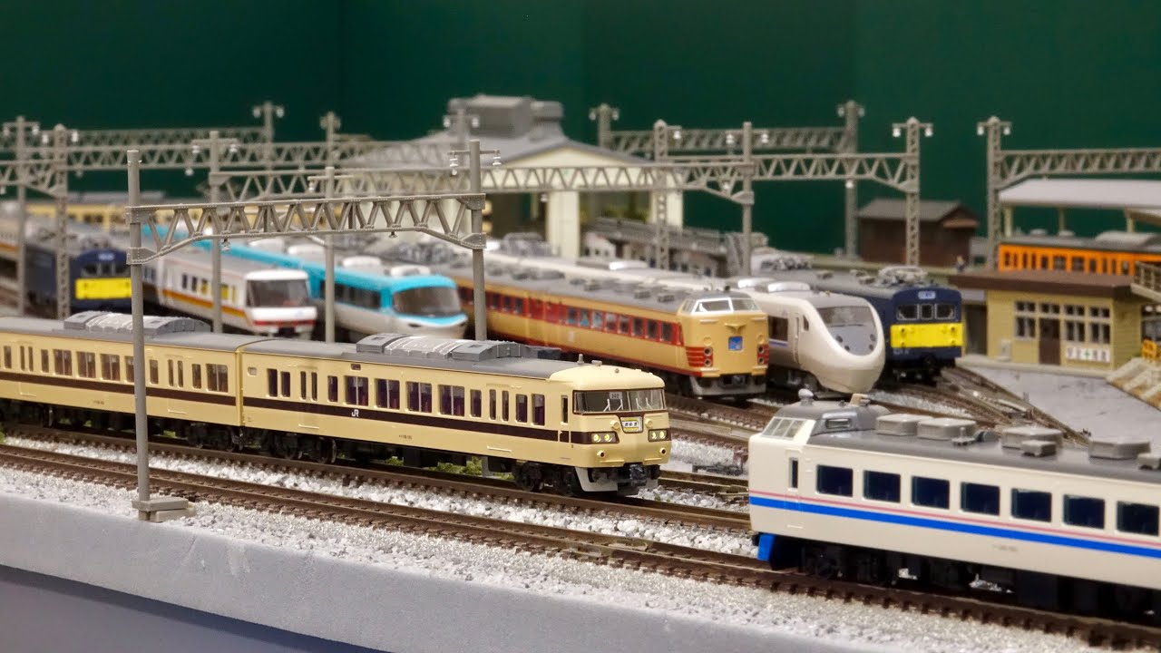 平成時代のJR西日本新快速と特急電車をNゲージ鉄道模型で楽しむ！N scale model railroad layout