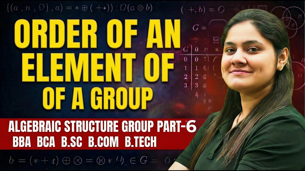 Introduction to order of an element of  group|Theorems|BCA|B.SC|B.TECH|BBA|B.COM|Dream Maths