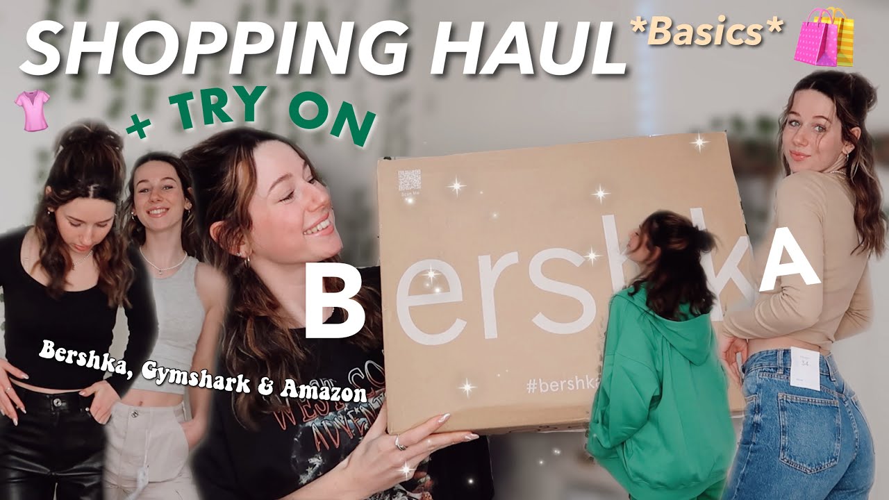 shopping+ try on- haul basics👚🛍️ Bershka, GymShark, Amazon *outfit inspo* | jennybelly