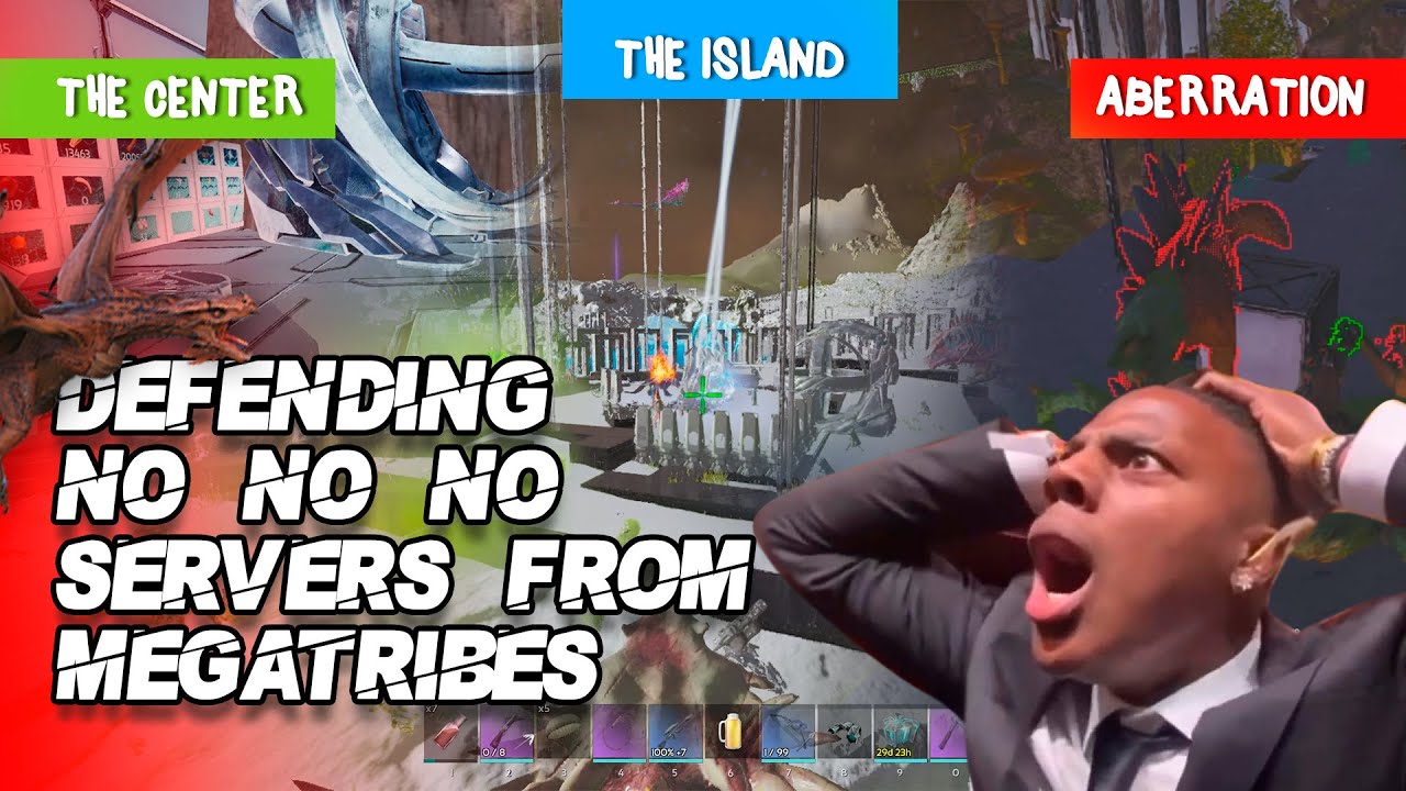 No No No Defending Our Servers From All of Megatribes ¿We Win? Meks & Suits OP | OFFICIAL ARK 1x PVP