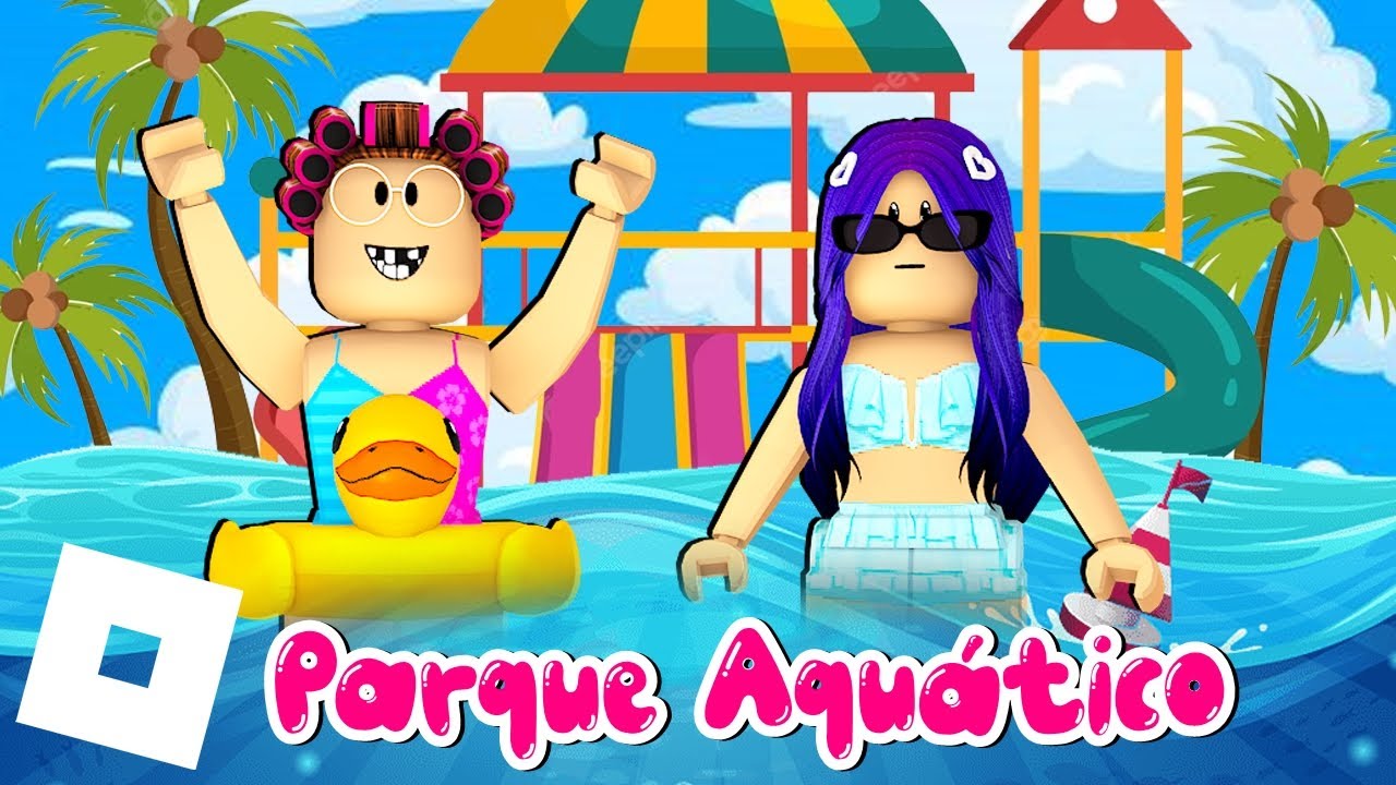 🌞UM DIA  NO PARQUE AQUÁTICO COM A VOVÓ - Roblox