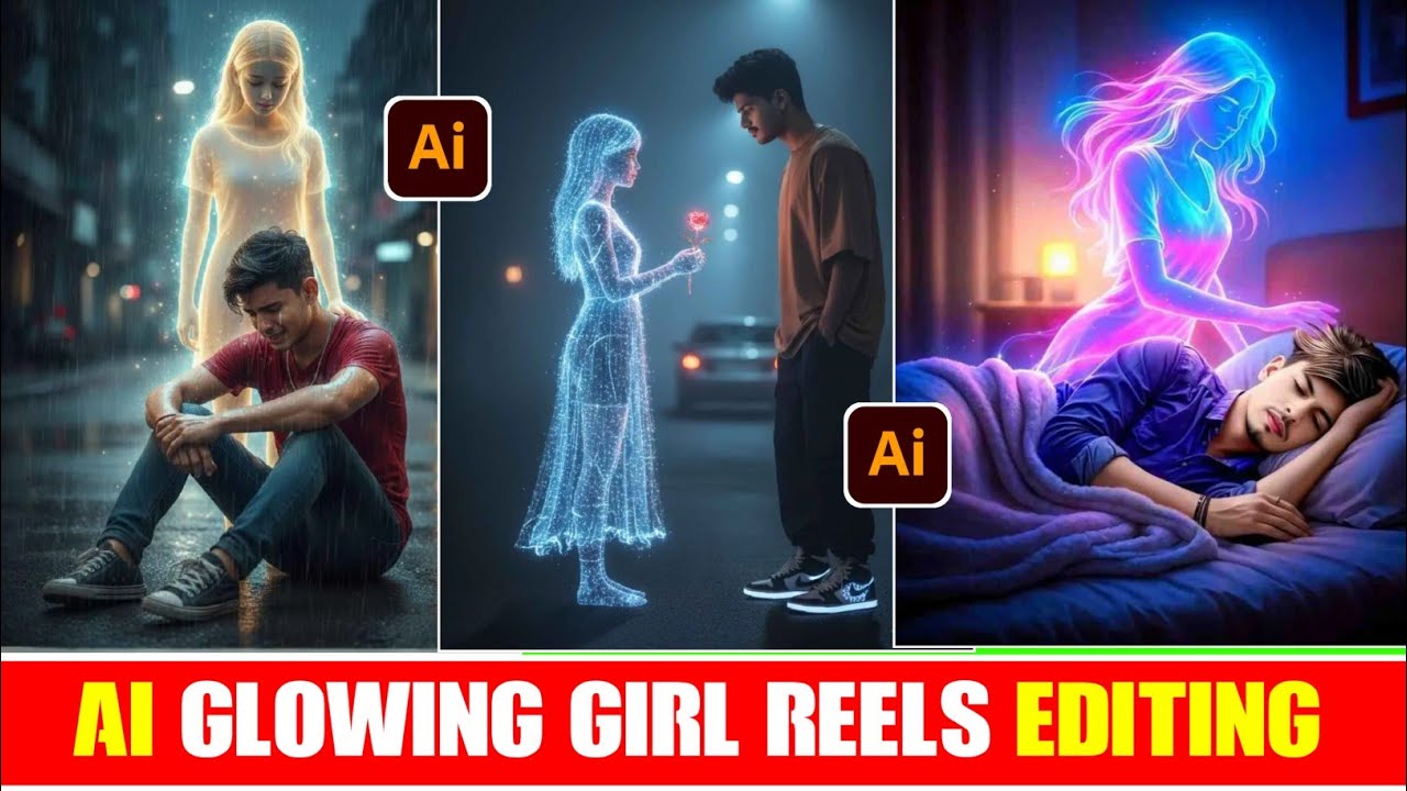 Instagram glowing girl ai video editing🔥| instagram trending glow reels video editing |Tech Gyan pro