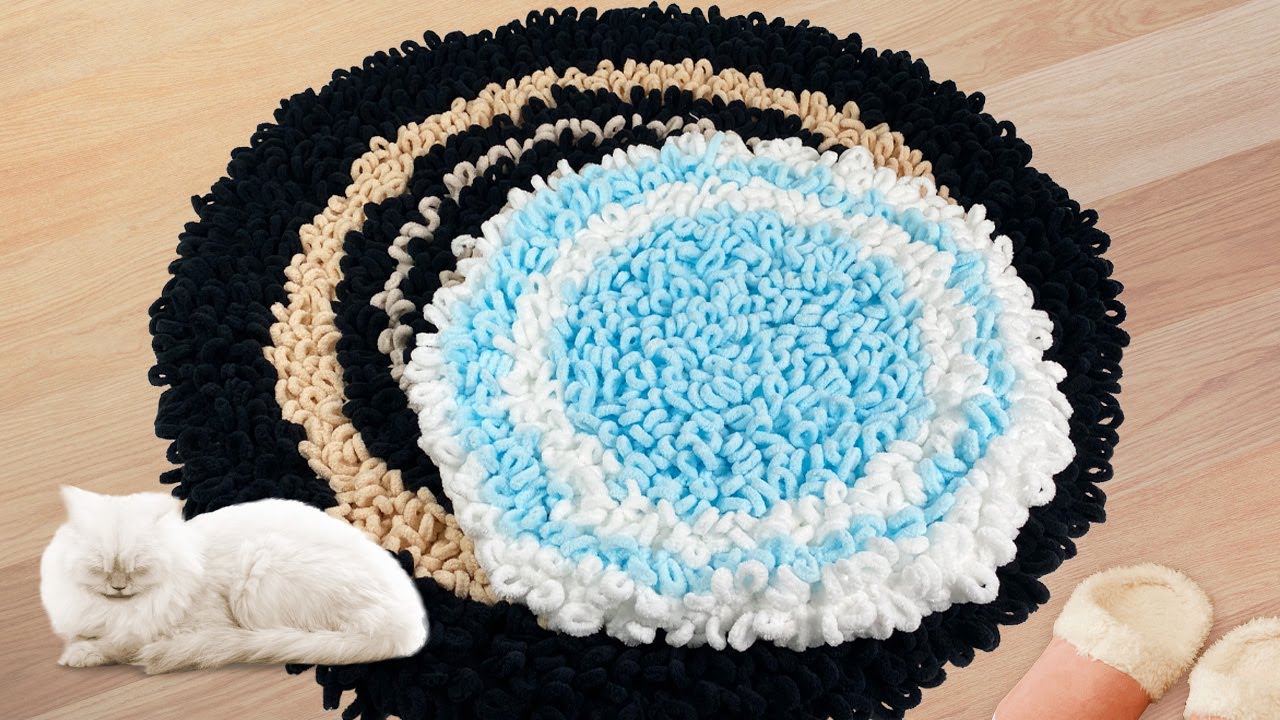 퍼피파인 핑거니팅-방석&러그ㅣPuppy Fine Hand Knitting-Cushion and rug #퍼피 #러그 #방석 #만들기 #만들기키트