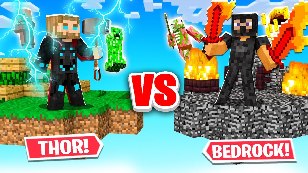 PLAYING as THOR vs BEDROCK ARMOR in Minecraft
