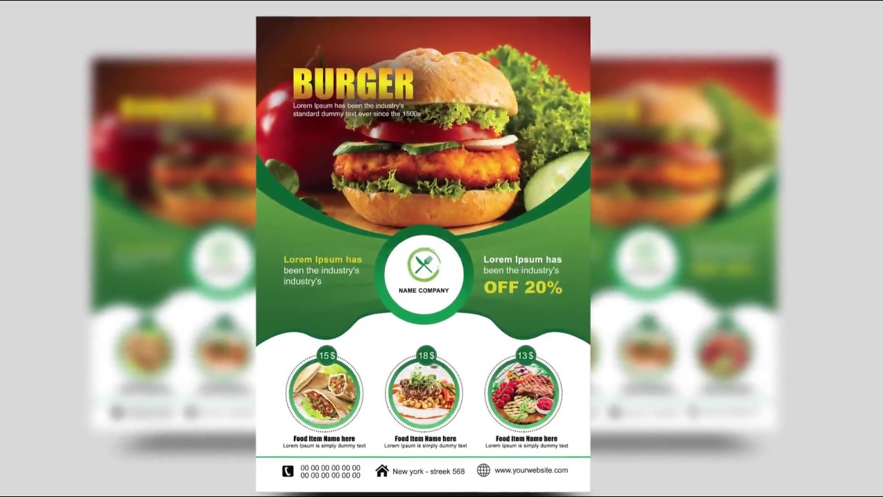 How to Create a Professional Flyer in Photoshop | (Restaurant Flyer)