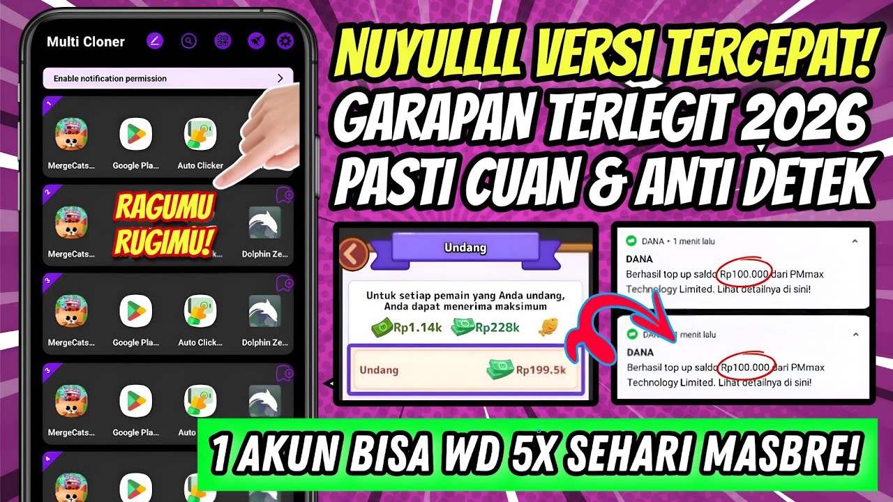 100% CUAN! NUYUL VERSI TERNAK GARAPAN PENGHASIL UANG TERCEPAT 2026 - 1 AKUN BISA WD 5X MASBRE