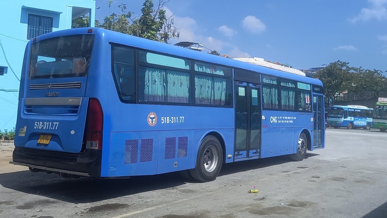 Full hành trình lượt đi xe buýt 08 rời BX.buýt Quận 8 đến BX.buýt Khu A ĐH.Quốc Gia Tp.HCM