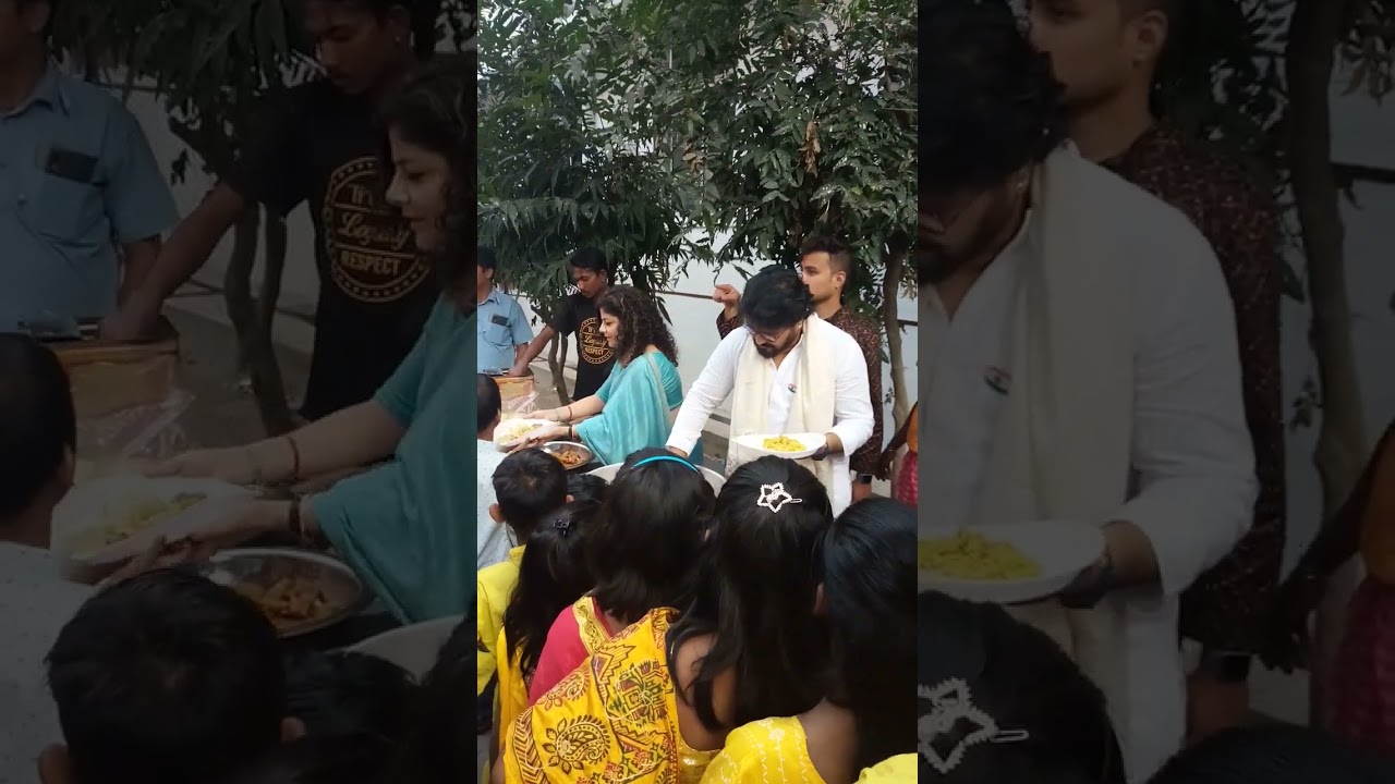 Babul Supriyo , wife and daughter serving Bhog | Ballugunge Science College | Saraswati Puja |2023|