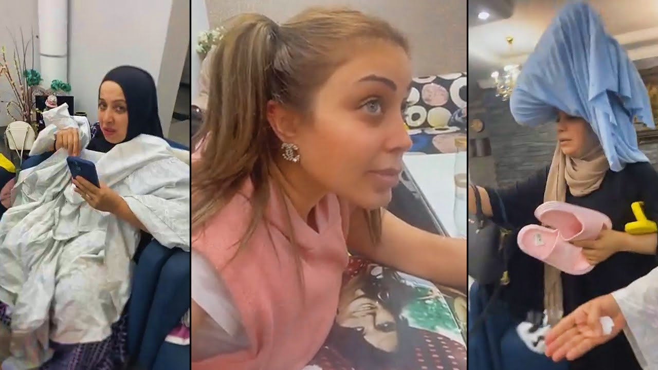 ردة فعل ابرار الكويتية لما أمها طردتها مع عمتها برا البيت😆🙈