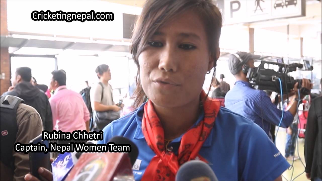 Rubina Chhetri speaks after arriving back Nepal after finishing 2nd in ICC World Cup Qualifiers Asia