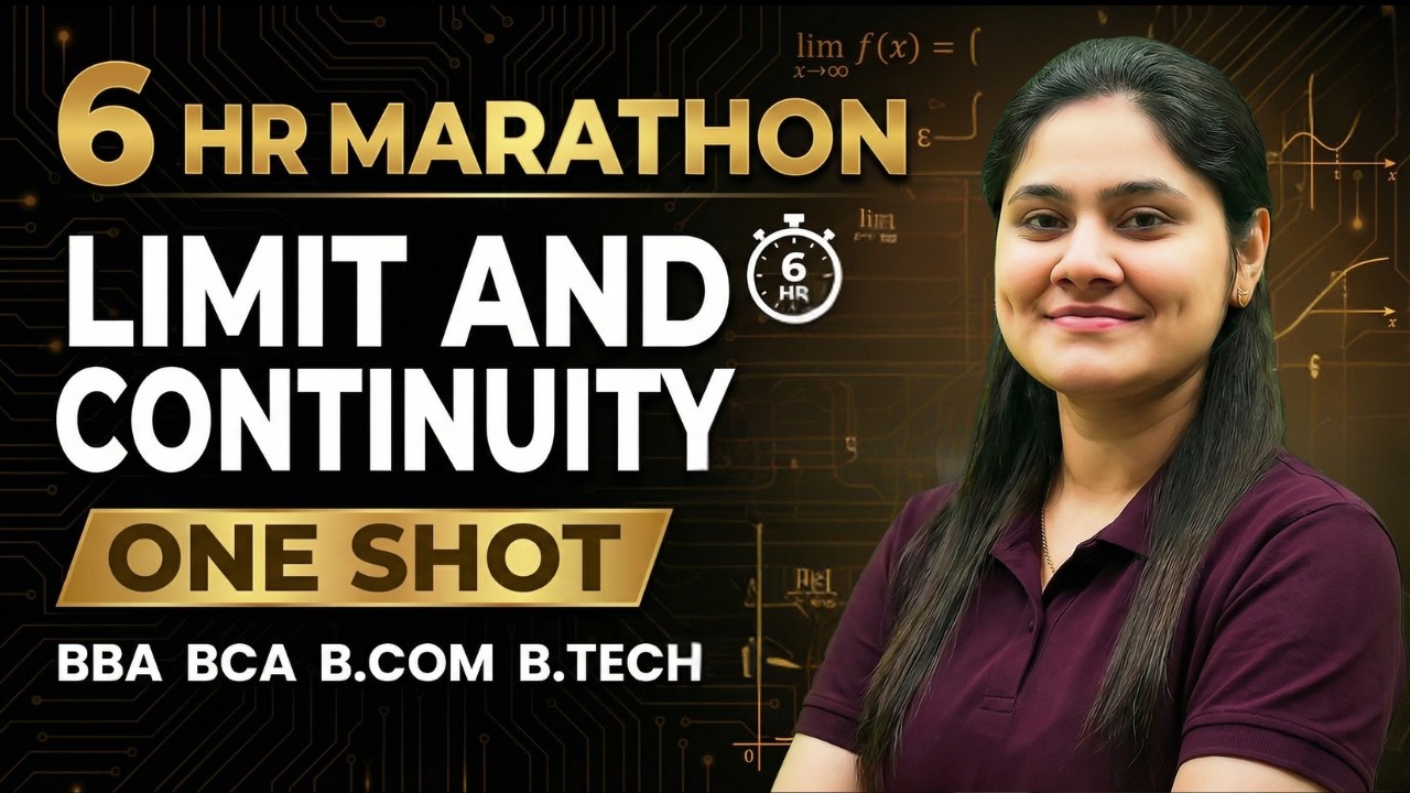 Limit and Continuity Complete Chapter🔥|BBA|BCA|B.COM|B.TECH|Dream Maths