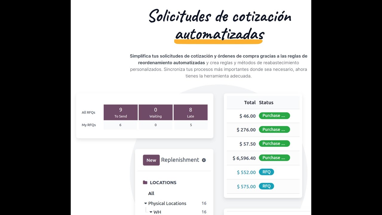 Odoo 17 - Módulo de Compras - Gestionar ordenes de compra de forma rápida y eficiente