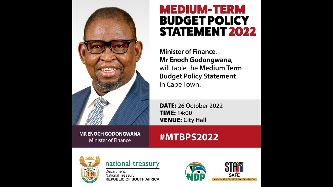 Minister Enoch Godongwana tables the 2022 Medium Term Budget Policy Statement in Parliament