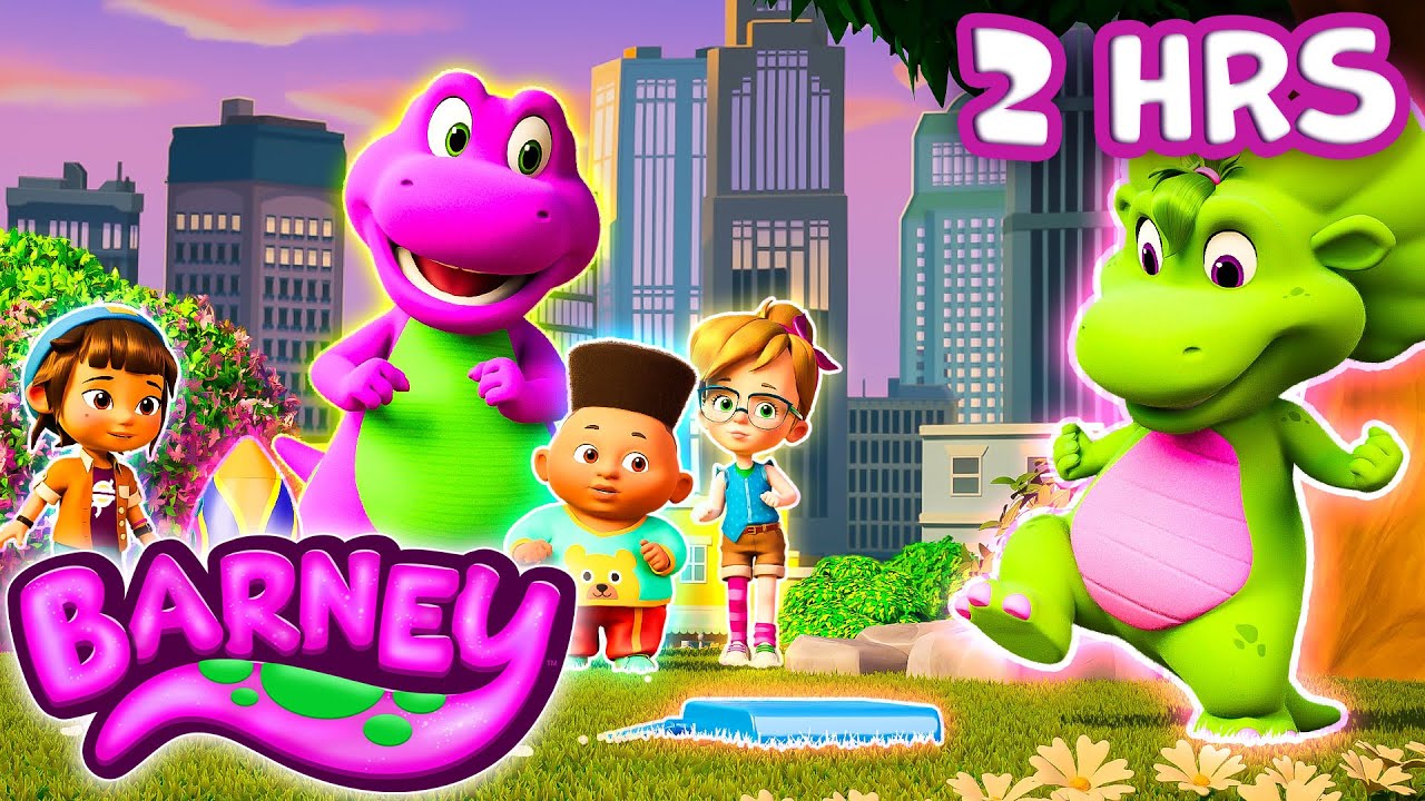Sunny Days with Barney ☀️🛝✨| Playground Adventures | Barney's World | 2 Hours | Kids Cartoon!
