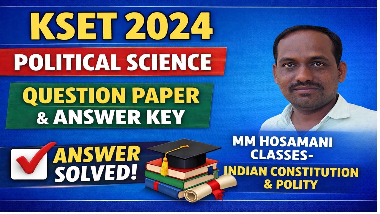 KSET 2024 Political Science Question Paper with Answers