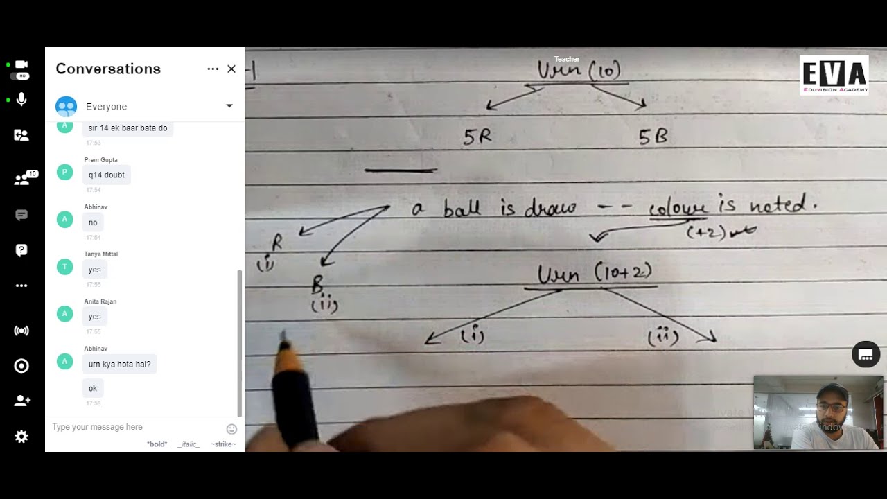 Eduvision Academy -- EVA -- Maths -- Class-12th -- Ch.-13 -- Probability #68