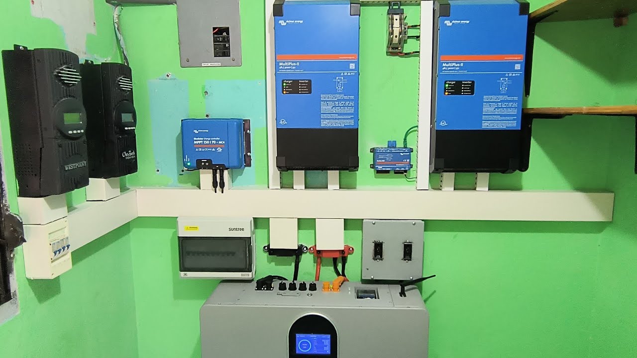 Installation 2 inverter victron 3kw , 15kwh batteries 🔋 lithium sunwave