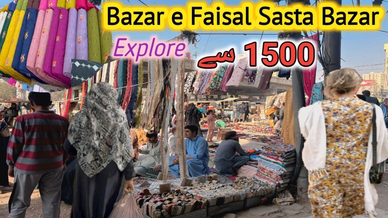Bazar e Faisal Karachi | From street shopping to Wedding wear ✨ | stunning cutdana work