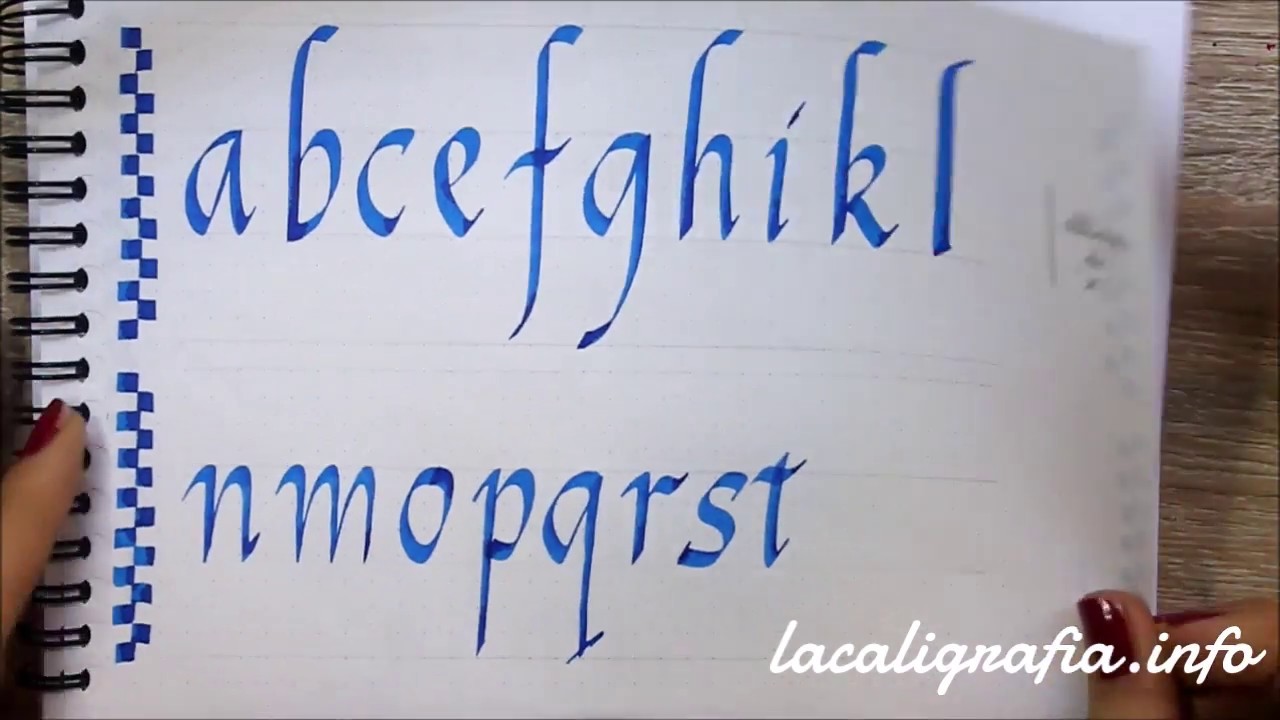 Tutorial caligrafía itálica, alfabeto paso a paso ✅