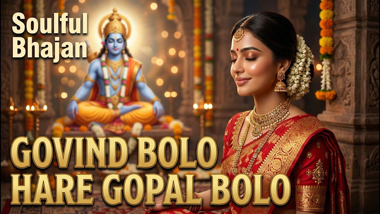 Govind Bolo Hare Gopal Bolo 🙏 Soulful Krishna Bhajan | Nonstop Divine Chant & Peaceful Blessing