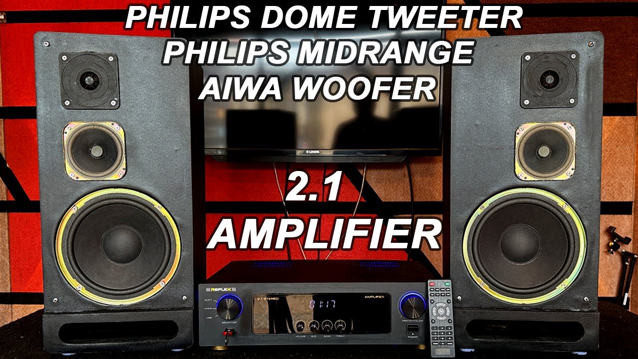 2.1 STEREO AUDIO SYSTEM | PHILIPS DOME TWEETER | PHILIPS MIDRANGE | AIWA WOOFER | REFLEX TECH WORLD
