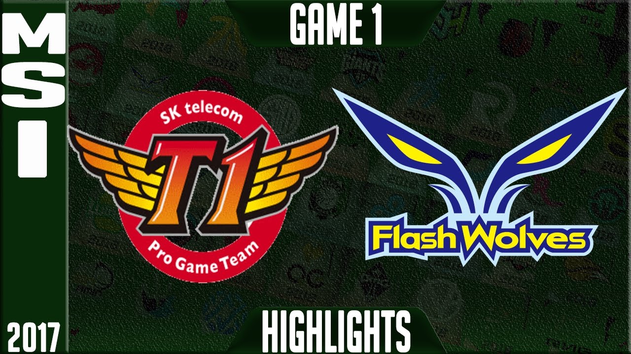 SKT T1 vs Flash Wolves Semi Final Highlights Game 1 - MSI 2017 - SKT vs FW G1 Highlights