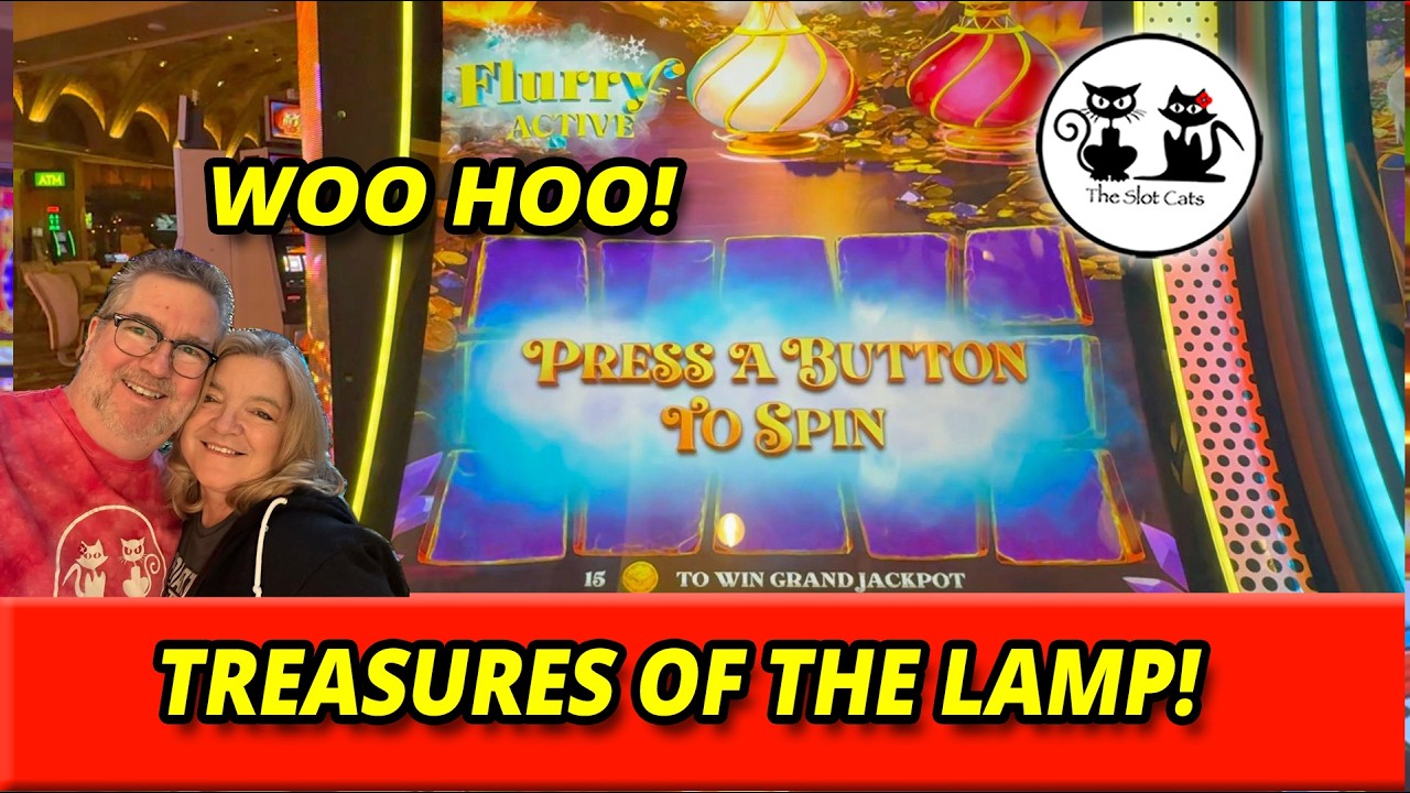 TREASURES OF THE LAMP - THIEVES DEN! BIG WIN BONUSES! #slots #theslotcats #winning #bonus #fyp