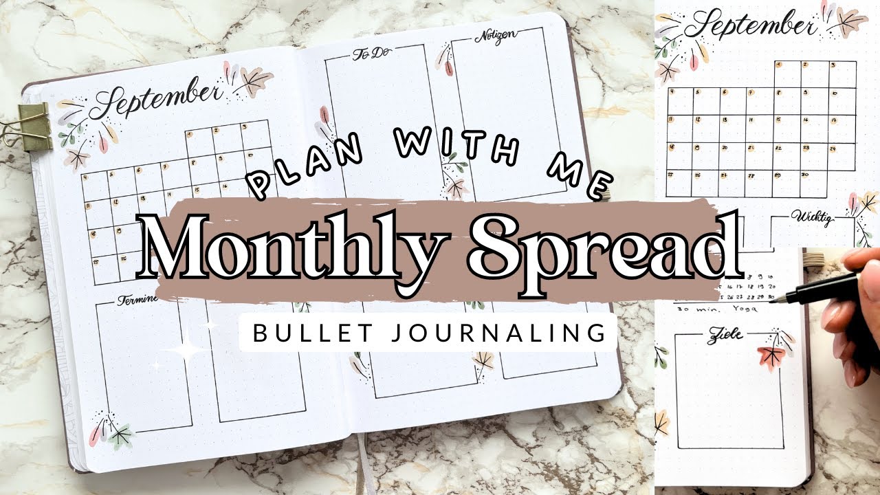 Bullet Journal Setup (Deutsch) | Monats&uuml;bersicht 🍁 PLAN WITH ME