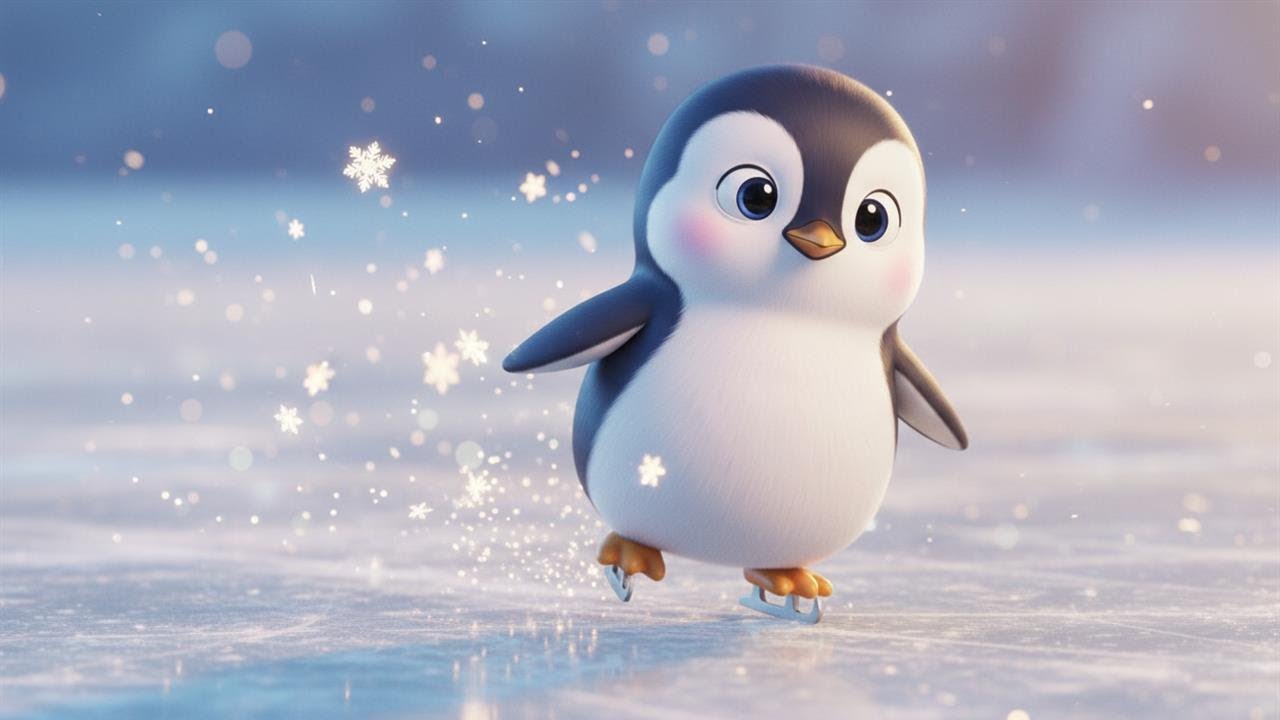 ❄️🐧 Skridsko-pingvinen – Pip snurrar på isen! ⛸️✨