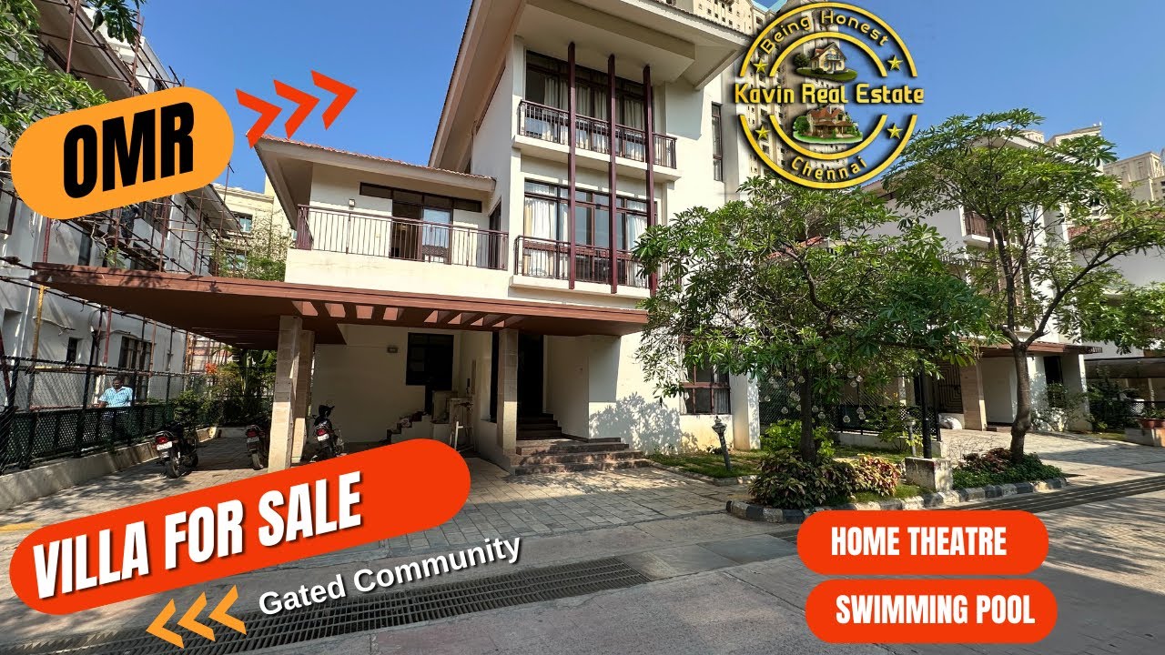 ID 2210 - Luxury Villa For Sale in OMR ||Gated Community||Home Theatre||Swimming Pool||