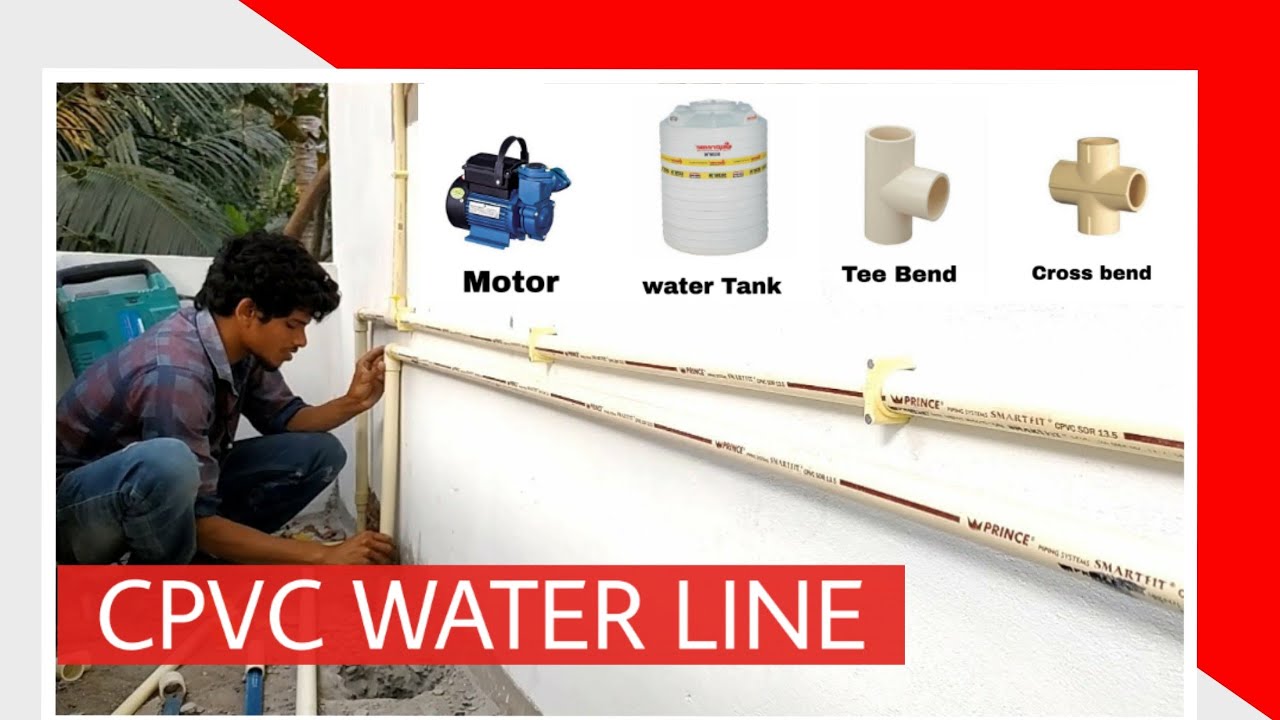Cpvc Water Line work | Plumbing Work in Telugu 1 inch cpvc Pipes fittings