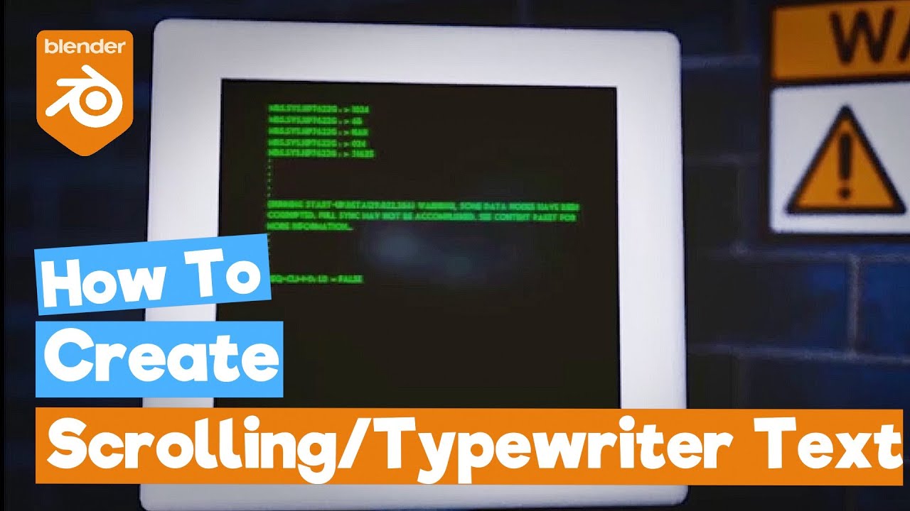 Blender Tutorial: Scrolling Text/Typewriter effect