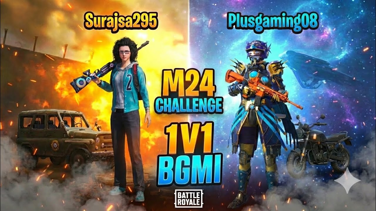 1v1 with Surajsa295 || Plus_gaming08 V/S Surajsa295 #bgmi #challenge #viral 🎊🏆