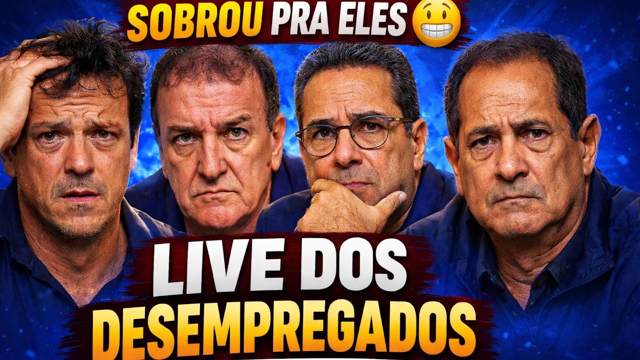 🔥 LIVE DOS DESEMPREGADOS! 😬 Diniz, Cuca, Luxa e Muricy