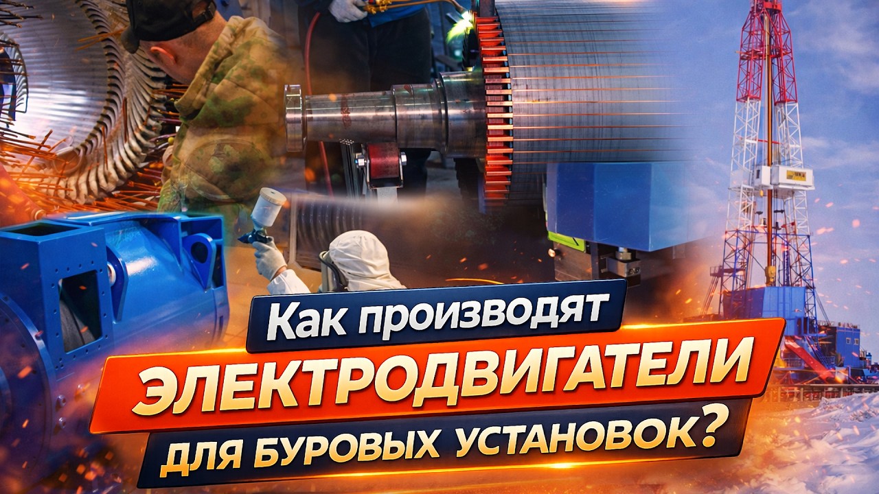 Как делают ассинхронные электродвигатели для нефтегазовой отрасли? Полный цикл производства