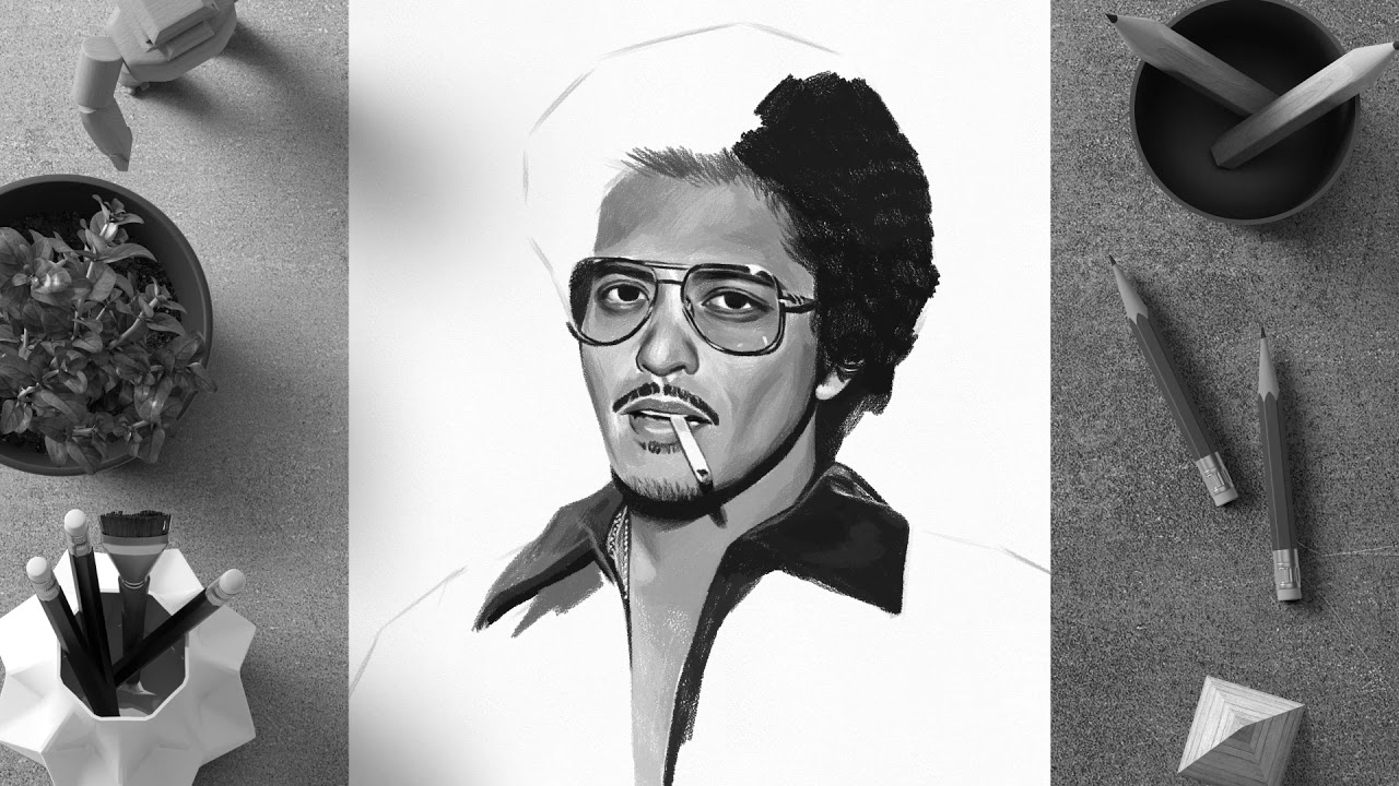 Drawing Bruno Mars (Peter Gene Hernandez) / 브루노 마스 그리기 | monodraw