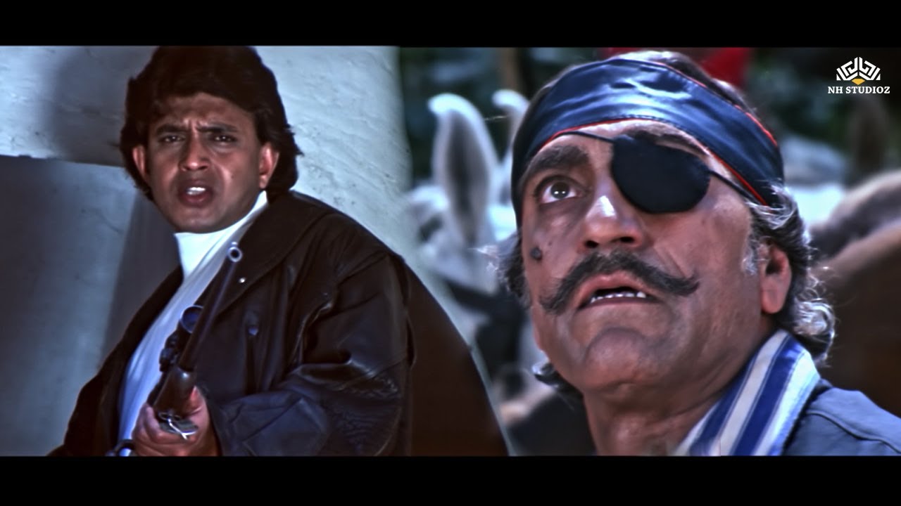 मेरे पिता के कातिल गौर से देख तेरी मौत का नाम रवि है - अमरीश पूरी मिथुन चक्रबोर्ती फाइट सीन